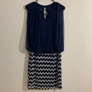 Perceptions - Blue Top and Wavy White Gold Bottom